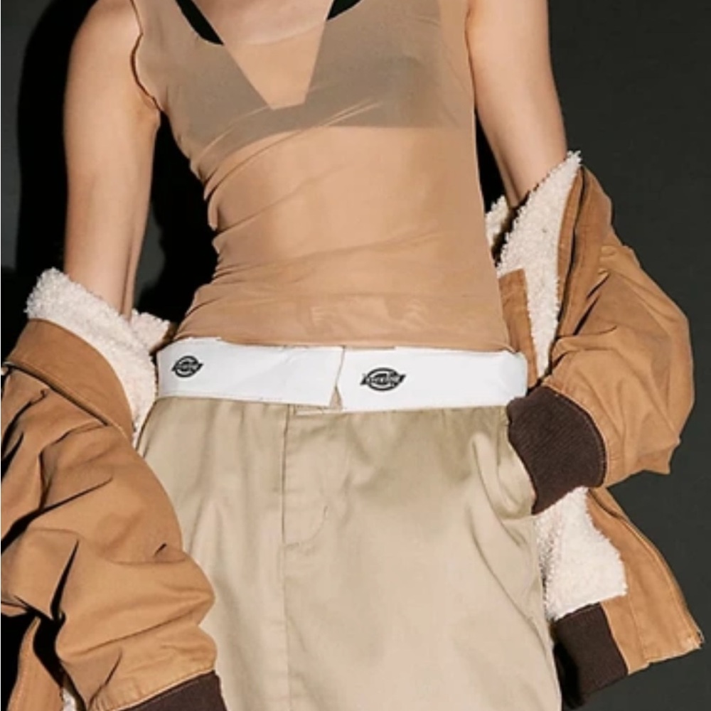 New with Tag. Dickies Khaki mini skirt